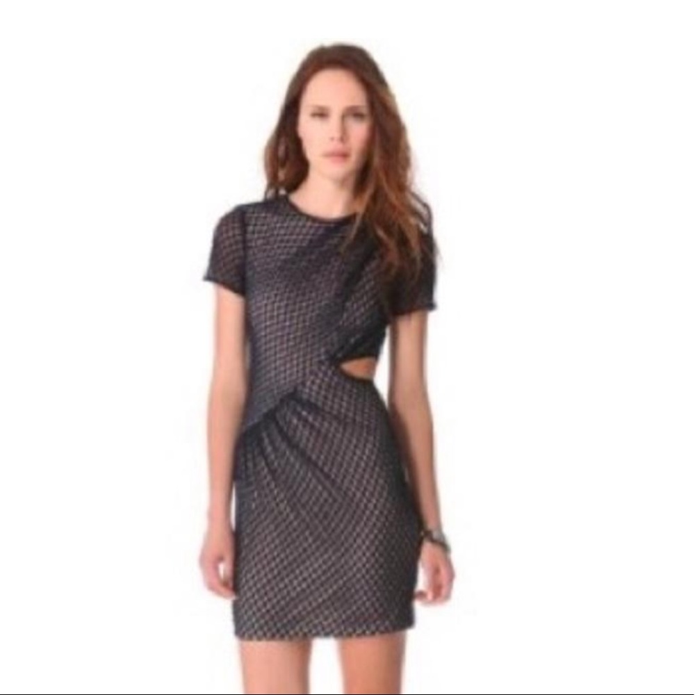 Charlotte Robson midnight lace cutout dress